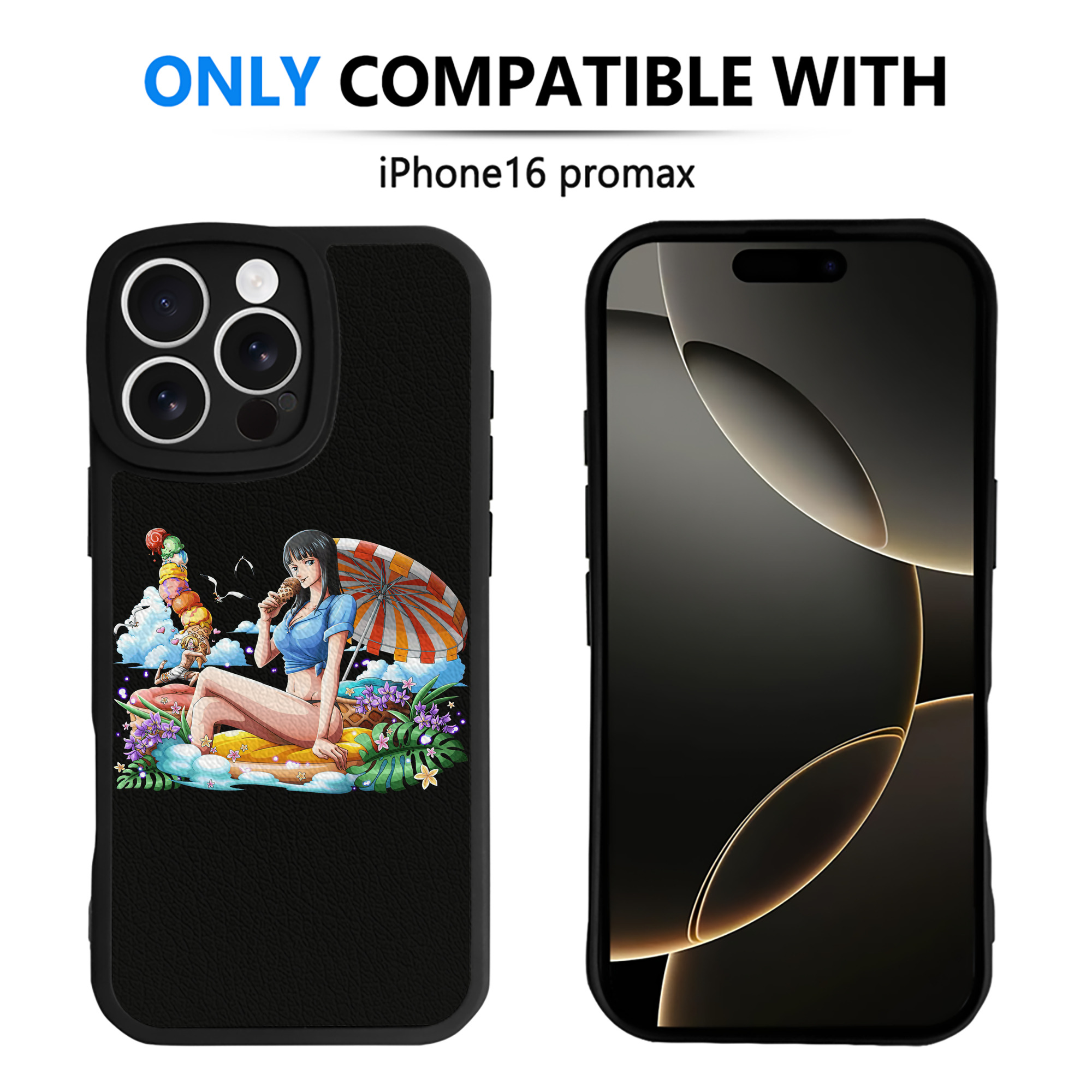 （画像用） ワンピース ニコ・ロビン ONE PIECE Nico Robin 【iPhone 16シリーズ対応】シリコンスマホケース（レザー調） 材質：シリコン